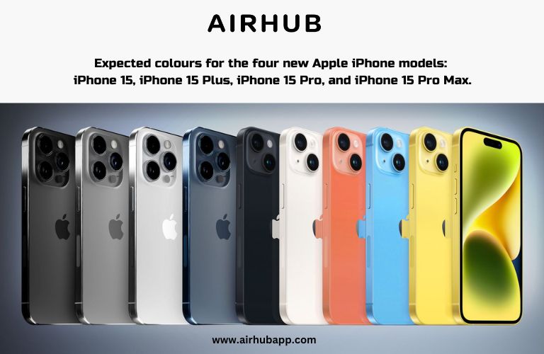 Apple iPhone 15 Colours